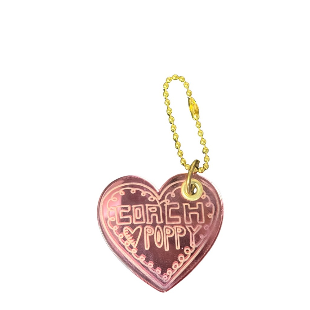 Coach Poppy Heart Pink and Gold Hang Tag - Picture 3 of 6